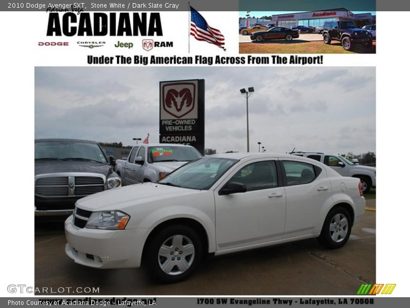 Stone White / Dark Slate Gray 2010 Dodge Avenger SXT