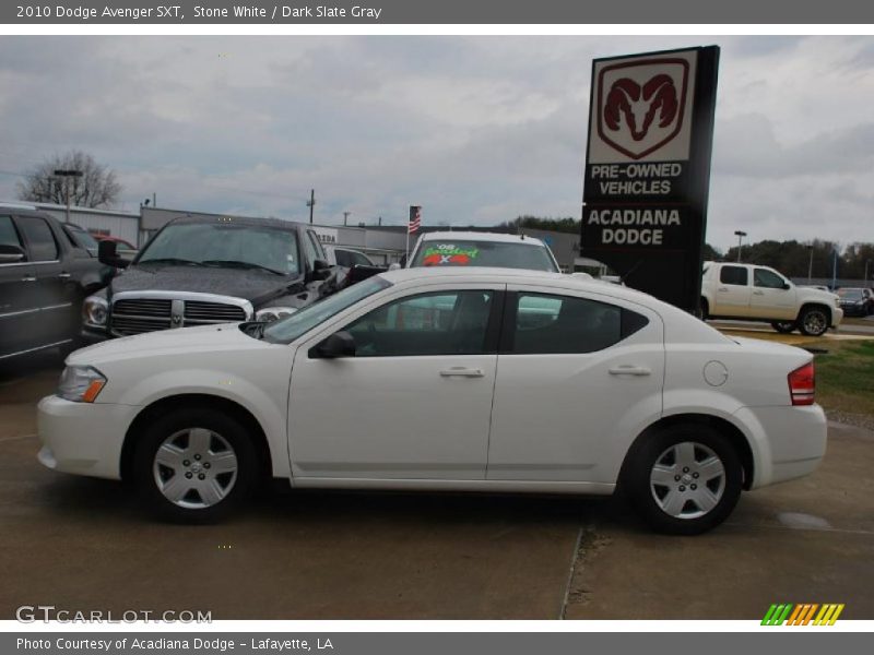 Stone White / Dark Slate Gray 2010 Dodge Avenger SXT