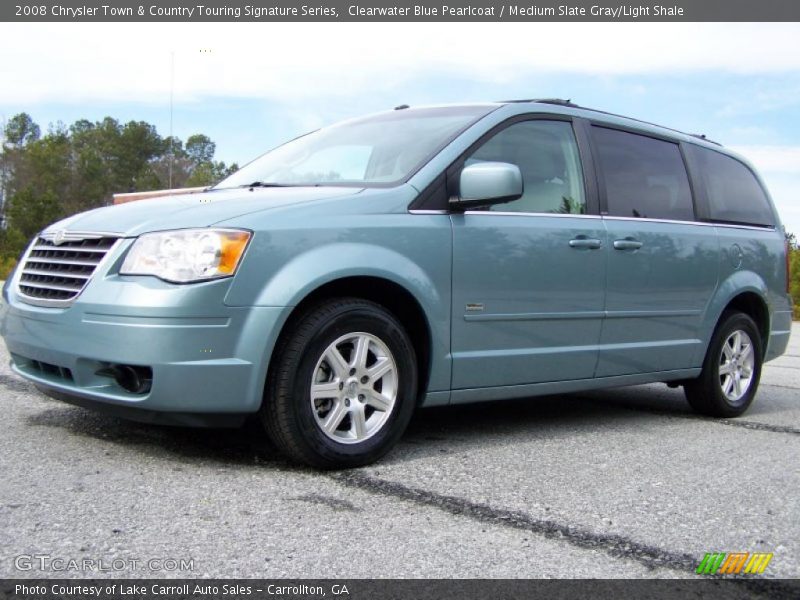 Clearwater Blue Pearlcoat / Medium Slate Gray/Light Shale 2008 Chrysler Town & Country Touring Signature Series
