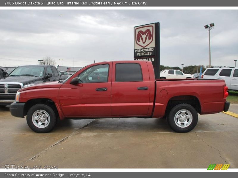 Inferno Red Crystal Pearl / Medium Slate Gray 2006 Dodge Dakota ST Quad Cab