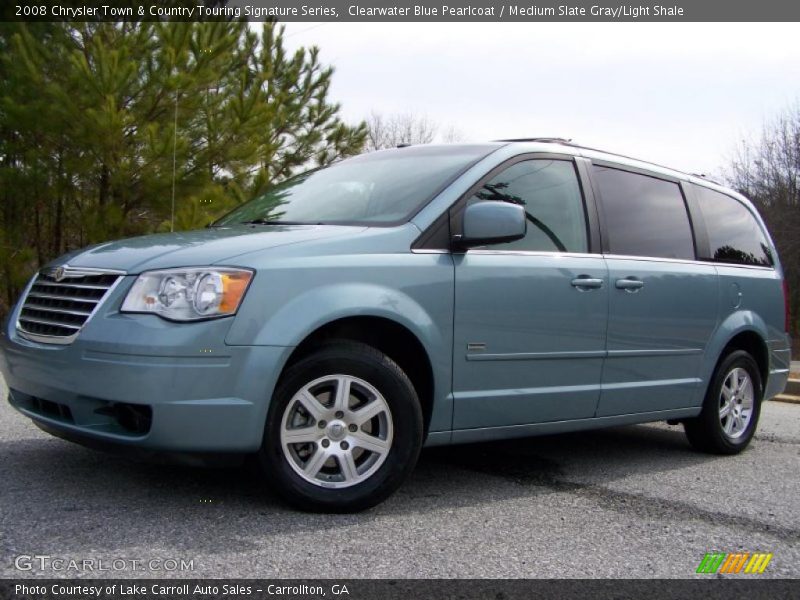 Clearwater Blue Pearlcoat / Medium Slate Gray/Light Shale 2008 Chrysler Town & Country Touring Signature Series
