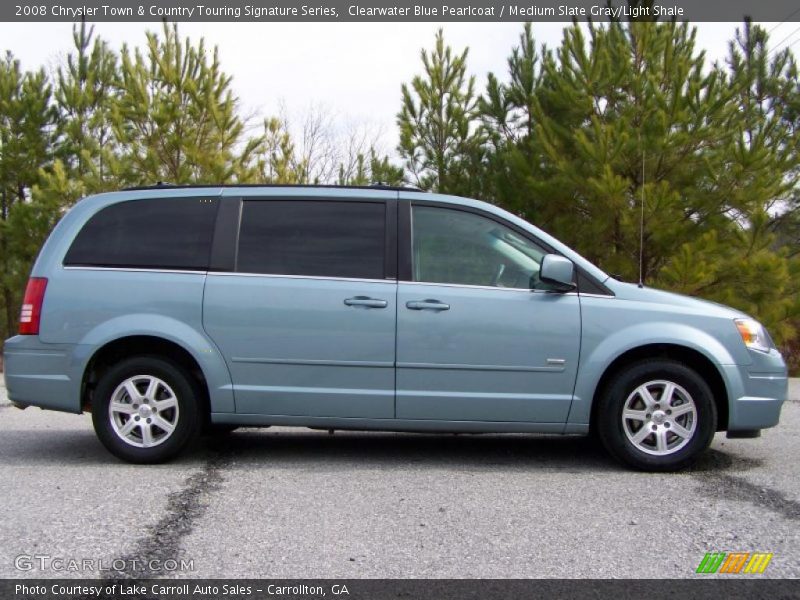 Clearwater Blue Pearlcoat / Medium Slate Gray/Light Shale 2008 Chrysler Town & Country Touring Signature Series