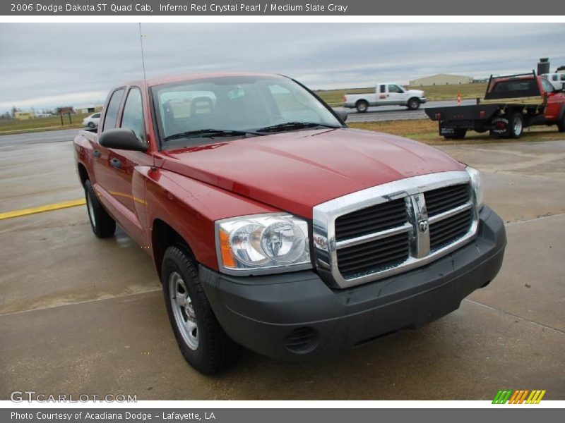 Inferno Red Crystal Pearl / Medium Slate Gray 2006 Dodge Dakota ST Quad Cab