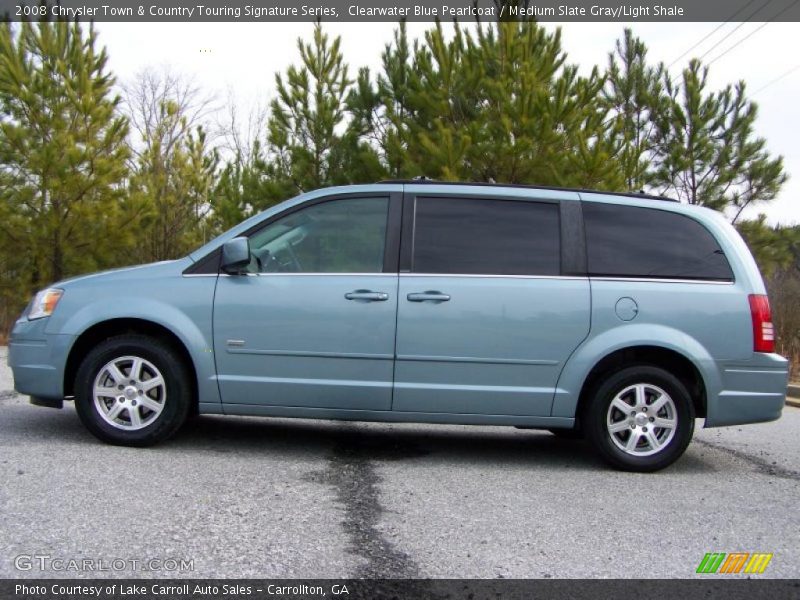 Clearwater Blue Pearlcoat / Medium Slate Gray/Light Shale 2008 Chrysler Town & Country Touring Signature Series