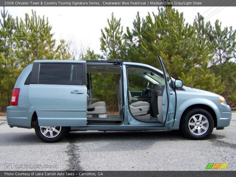 Clearwater Blue Pearlcoat / Medium Slate Gray/Light Shale 2008 Chrysler Town & Country Touring Signature Series