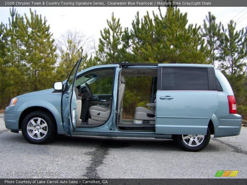 Clearwater Blue Pearlcoat / Medium Slate Gray/Light Shale 2008 Chrysler Town & Country Touring Signature Series