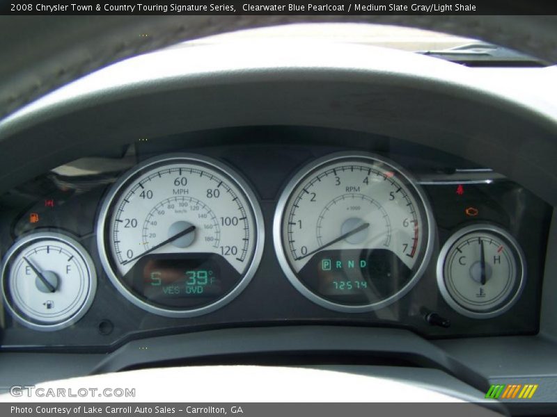 Clearwater Blue Pearlcoat / Medium Slate Gray/Light Shale 2008 Chrysler Town & Country Touring Signature Series