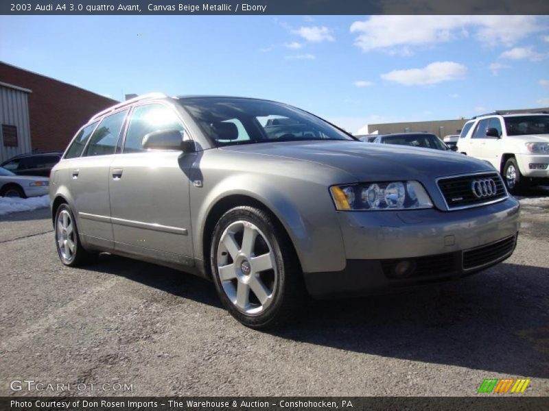 Canvas Beige Metallic / Ebony 2003 Audi A4 3.0 quattro Avant