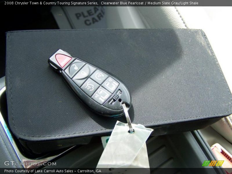 Clearwater Blue Pearlcoat / Medium Slate Gray/Light Shale 2008 Chrysler Town & Country Touring Signature Series