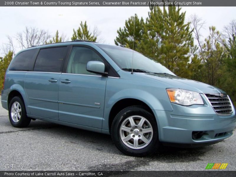 Clearwater Blue Pearlcoat / Medium Slate Gray/Light Shale 2008 Chrysler Town & Country Touring Signature Series