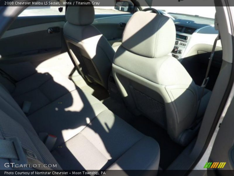 White / Titanium Gray 2008 Chevrolet Malibu LS Sedan