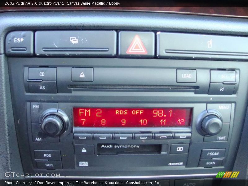 Controls of 2003 A4 3.0 quattro Avant