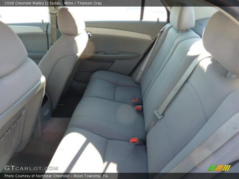 White / Titanium Gray 2008 Chevrolet Malibu LS Sedan