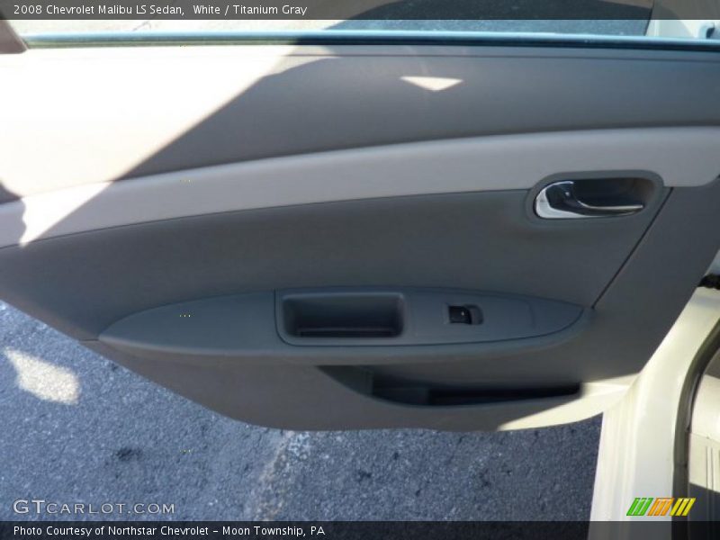 White / Titanium Gray 2008 Chevrolet Malibu LS Sedan