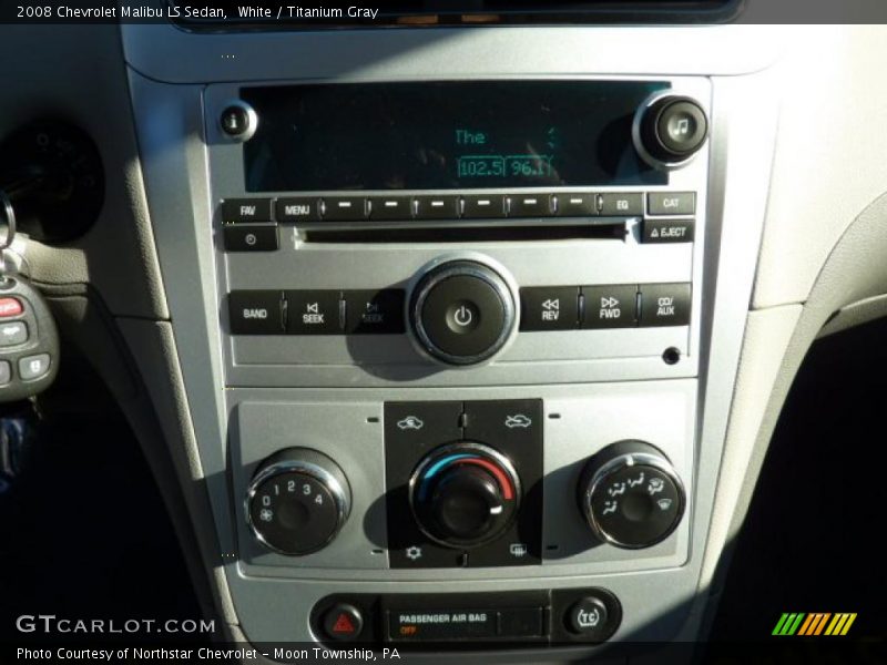 White / Titanium Gray 2008 Chevrolet Malibu LS Sedan