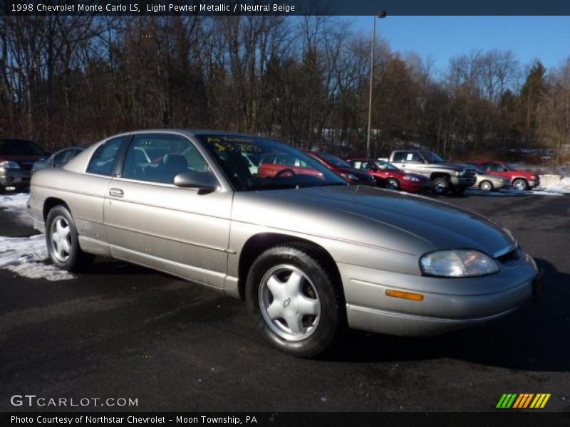 Light Pewter Metallic / Neutral Beige 1998 Chevrolet Monte Carlo LS