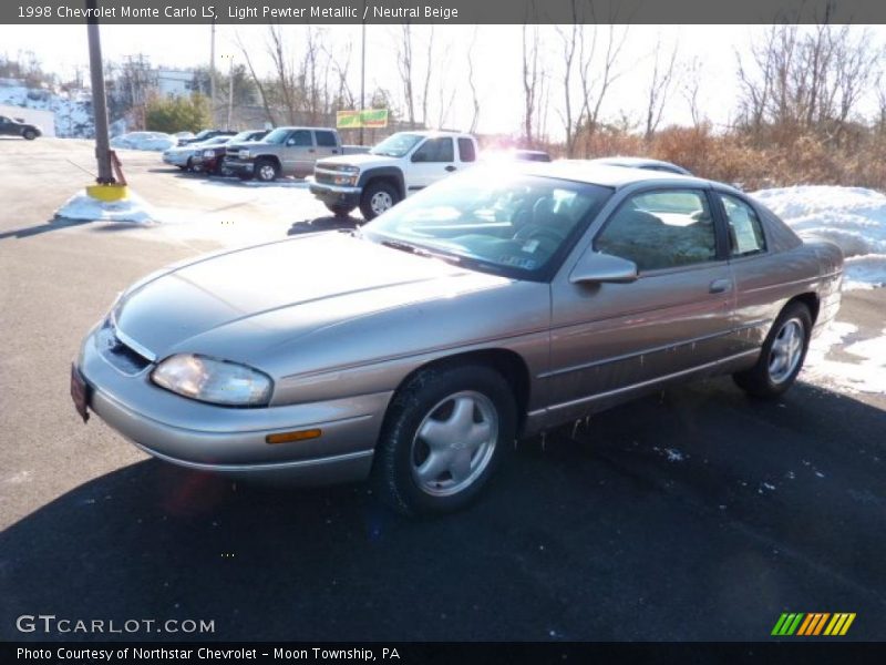 Light Pewter Metallic / Neutral Beige 1998 Chevrolet Monte Carlo LS