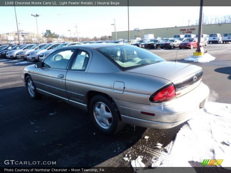 Light Pewter Metallic / Neutral Beige 1998 Chevrolet Monte Carlo LS