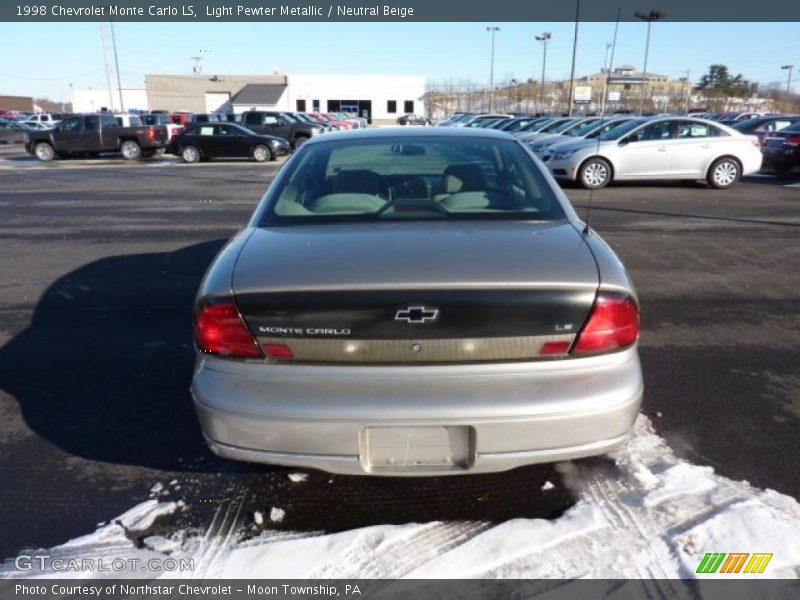 Light Pewter Metallic / Neutral Beige 1998 Chevrolet Monte Carlo LS