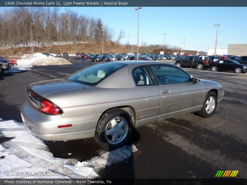 Light Pewter Metallic / Neutral Beige 1998 Chevrolet Monte Carlo LS