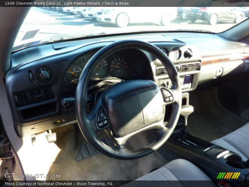 Light Pewter Metallic / Neutral Beige 1998 Chevrolet Monte Carlo LS