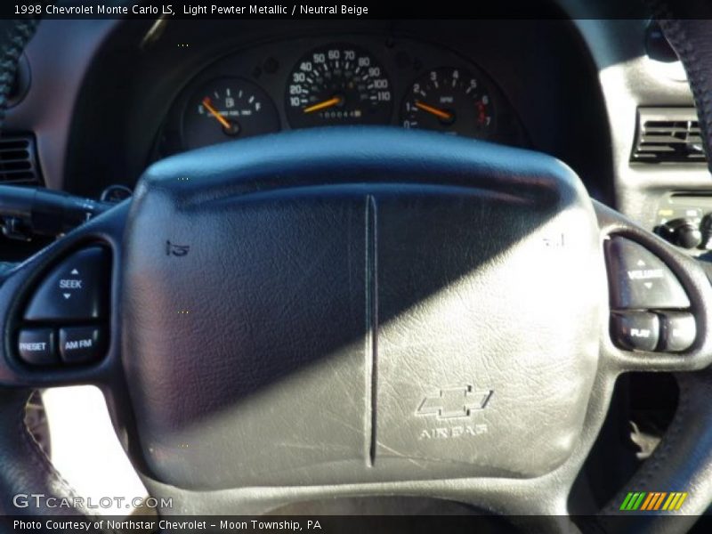 Light Pewter Metallic / Neutral Beige 1998 Chevrolet Monte Carlo LS