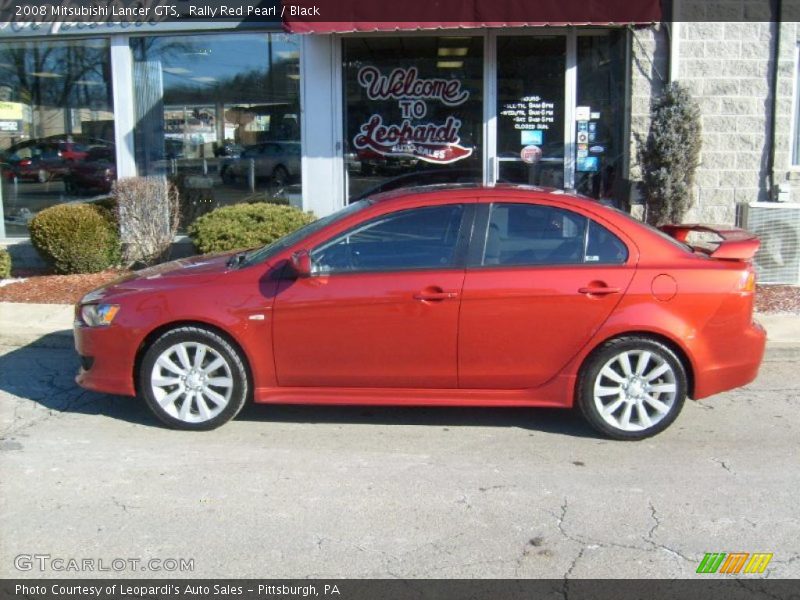 Rally Red Pearl / Black 2008 Mitsubishi Lancer GTS