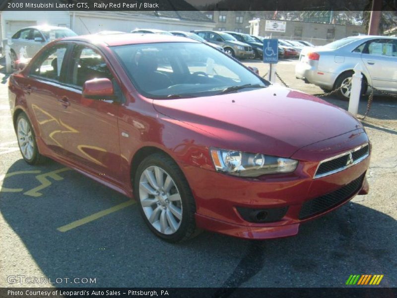 Rally Red Pearl / Black 2008 Mitsubishi Lancer GTS