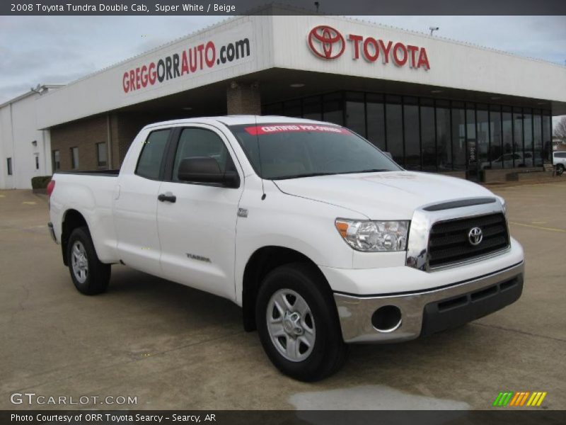 Super White / Beige 2008 Toyota Tundra Double Cab