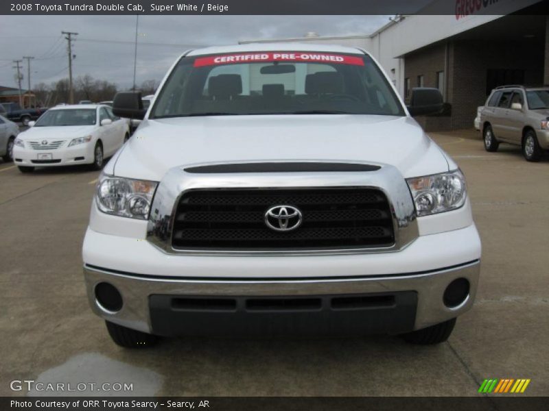 Super White / Beige 2008 Toyota Tundra Double Cab