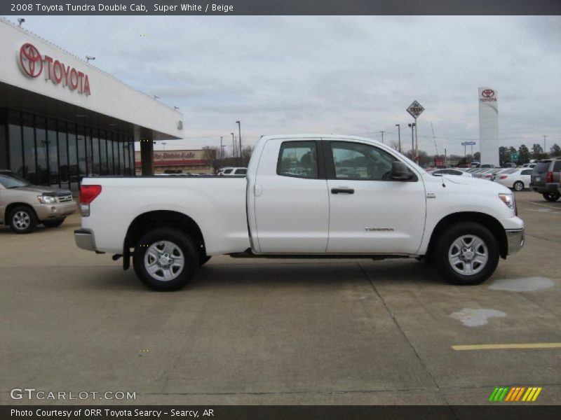Super White / Beige 2008 Toyota Tundra Double Cab
