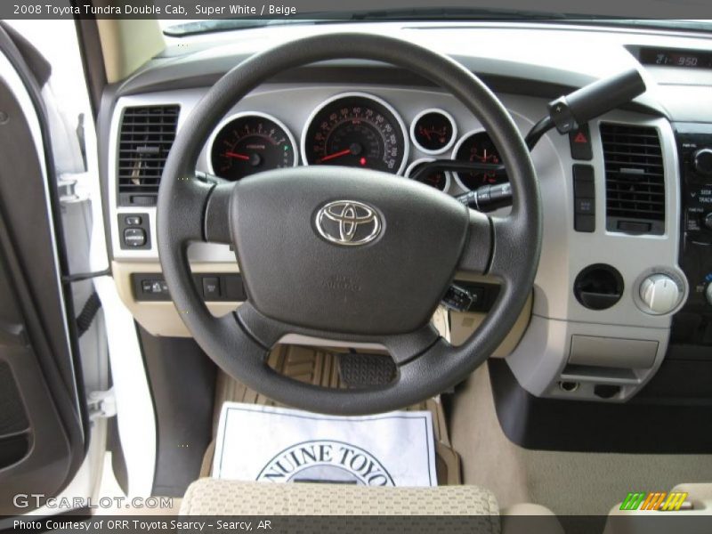 Super White / Beige 2008 Toyota Tundra Double Cab