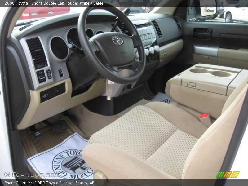 Super White / Beige 2008 Toyota Tundra Double Cab