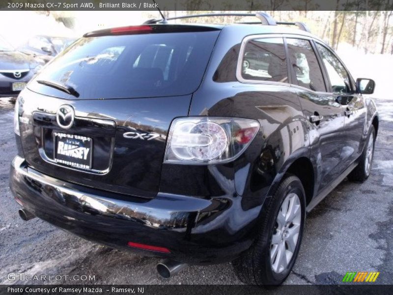 Brilliant Black / Black 2009 Mazda CX-7 Sport AWD