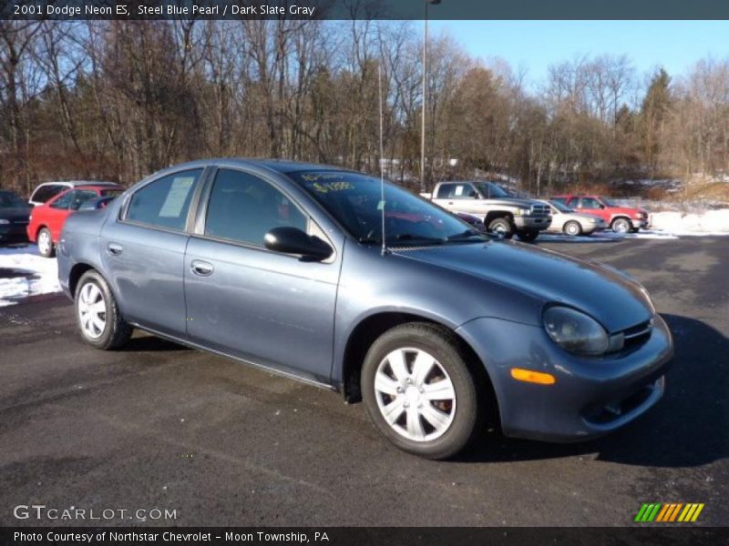 Steel Blue Pearl / Dark Slate Gray 2001 Dodge Neon ES