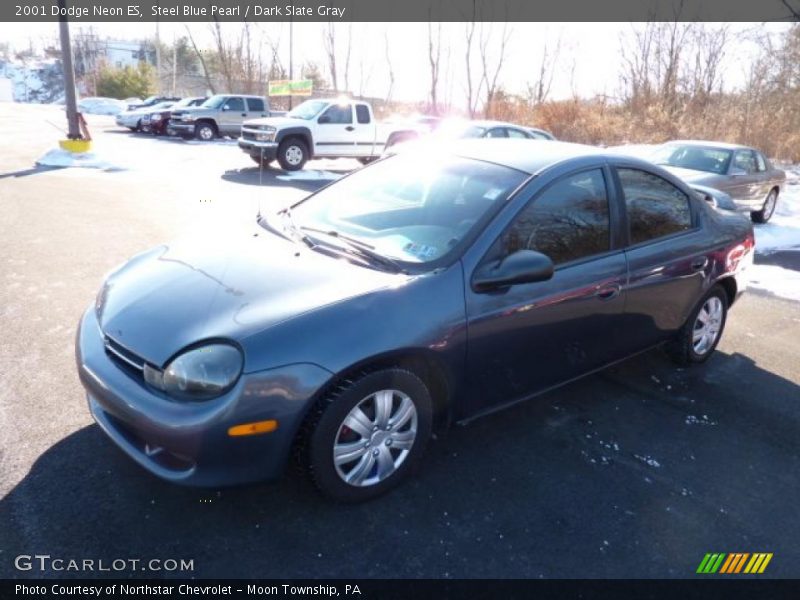 Steel Blue Pearl / Dark Slate Gray 2001 Dodge Neon ES