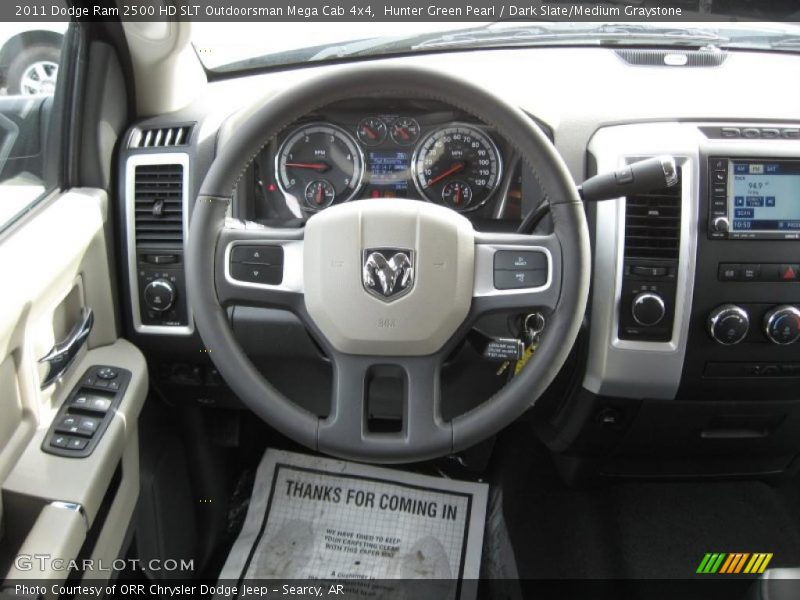 Hunter Green Pearl / Dark Slate/Medium Graystone 2011 Dodge Ram 2500 HD SLT Outdoorsman Mega Cab 4x4