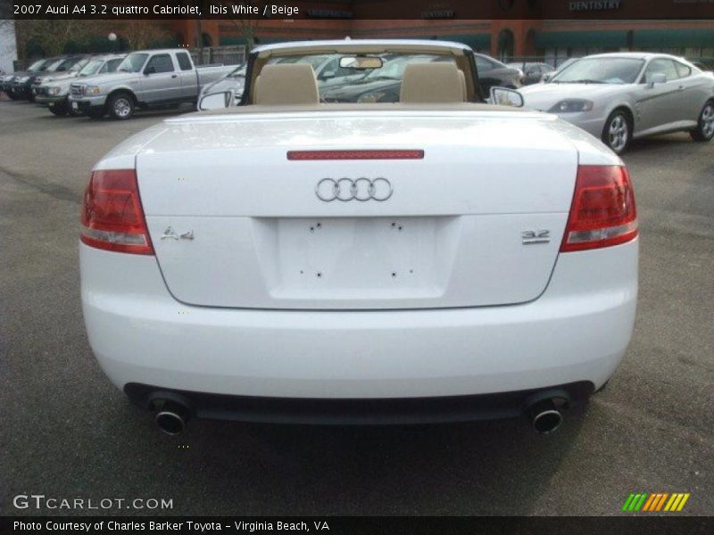 Ibis White / Beige 2007 Audi A4 3.2 quattro Cabriolet
