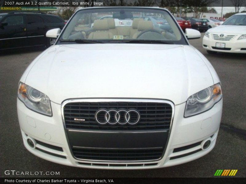 Ibis White / Beige 2007 Audi A4 3.2 quattro Cabriolet