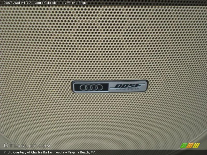 Ibis White / Beige 2007 Audi A4 3.2 quattro Cabriolet