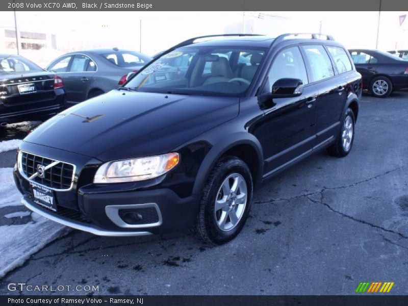 Black / Sandstone Beige 2008 Volvo XC70 AWD