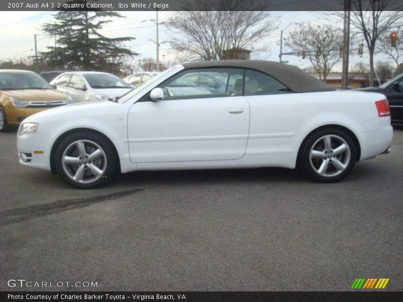 Ibis White / Beige 2007 Audi A4 3.2 quattro Cabriolet