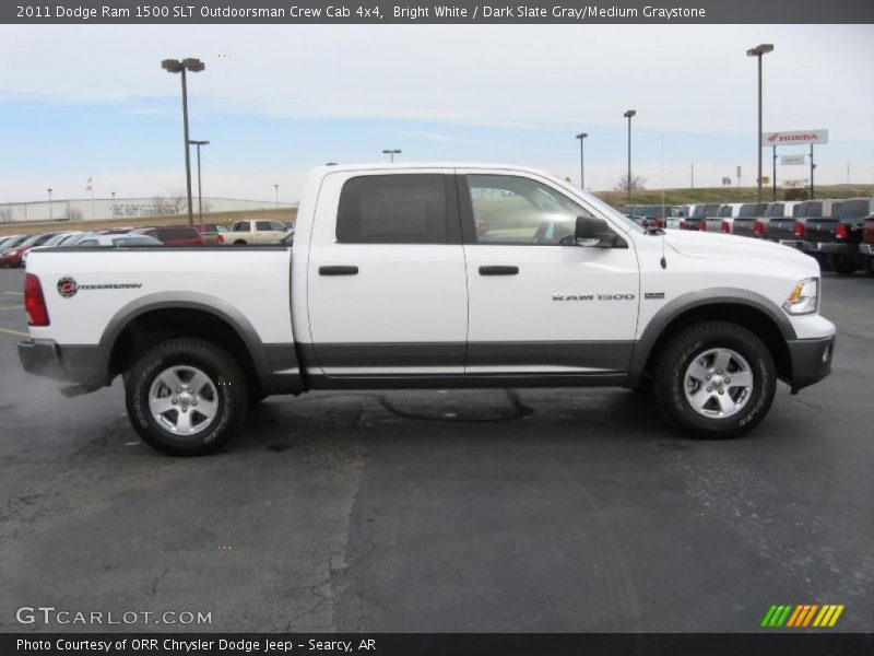 Bright White / Dark Slate Gray/Medium Graystone 2011 Dodge Ram 1500 SLT Outdoorsman Crew Cab 4x4