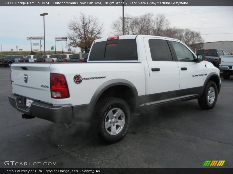 Bright White / Dark Slate Gray/Medium Graystone 2011 Dodge Ram 1500 SLT Outdoorsman Crew Cab 4x4