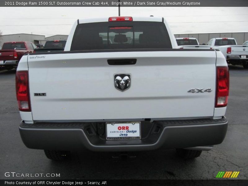 Bright White / Dark Slate Gray/Medium Graystone 2011 Dodge Ram 1500 SLT Outdoorsman Crew Cab 4x4