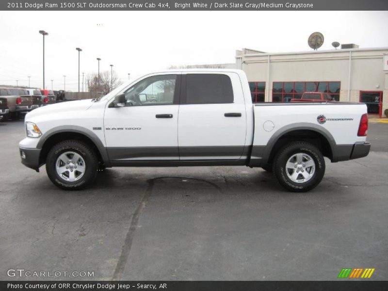 Bright White / Dark Slate Gray/Medium Graystone 2011 Dodge Ram 1500 SLT Outdoorsman Crew Cab 4x4