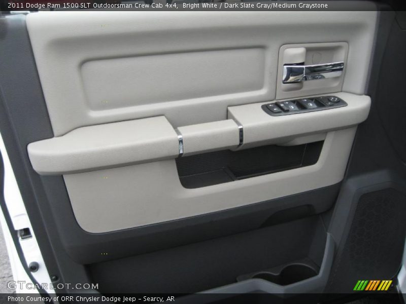 Bright White / Dark Slate Gray/Medium Graystone 2011 Dodge Ram 1500 SLT Outdoorsman Crew Cab 4x4