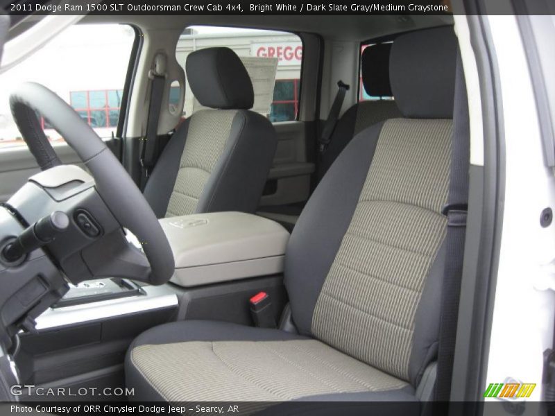 Bright White / Dark Slate Gray/Medium Graystone 2011 Dodge Ram 1500 SLT Outdoorsman Crew Cab 4x4