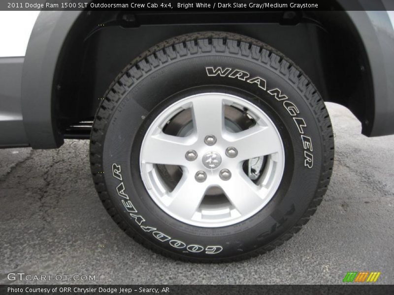 Bright White / Dark Slate Gray/Medium Graystone 2011 Dodge Ram 1500 SLT Outdoorsman Crew Cab 4x4