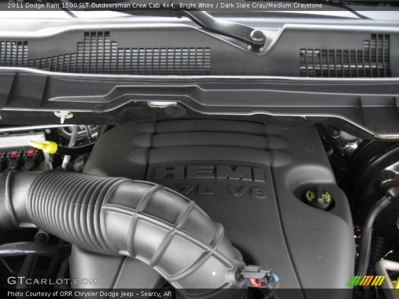 Bright White / Dark Slate Gray/Medium Graystone 2011 Dodge Ram 1500 SLT Outdoorsman Crew Cab 4x4